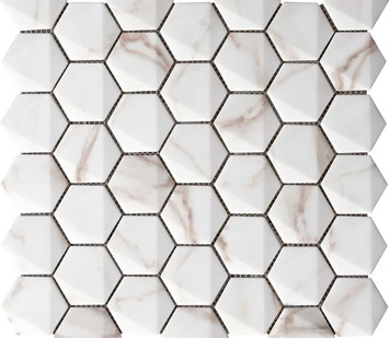 -50% 22 шт Hexagonal Calacata Мозаика 30х30, 13 090 руб